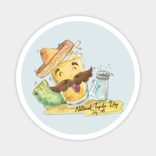 Watercolor National Tequila Day Magnet